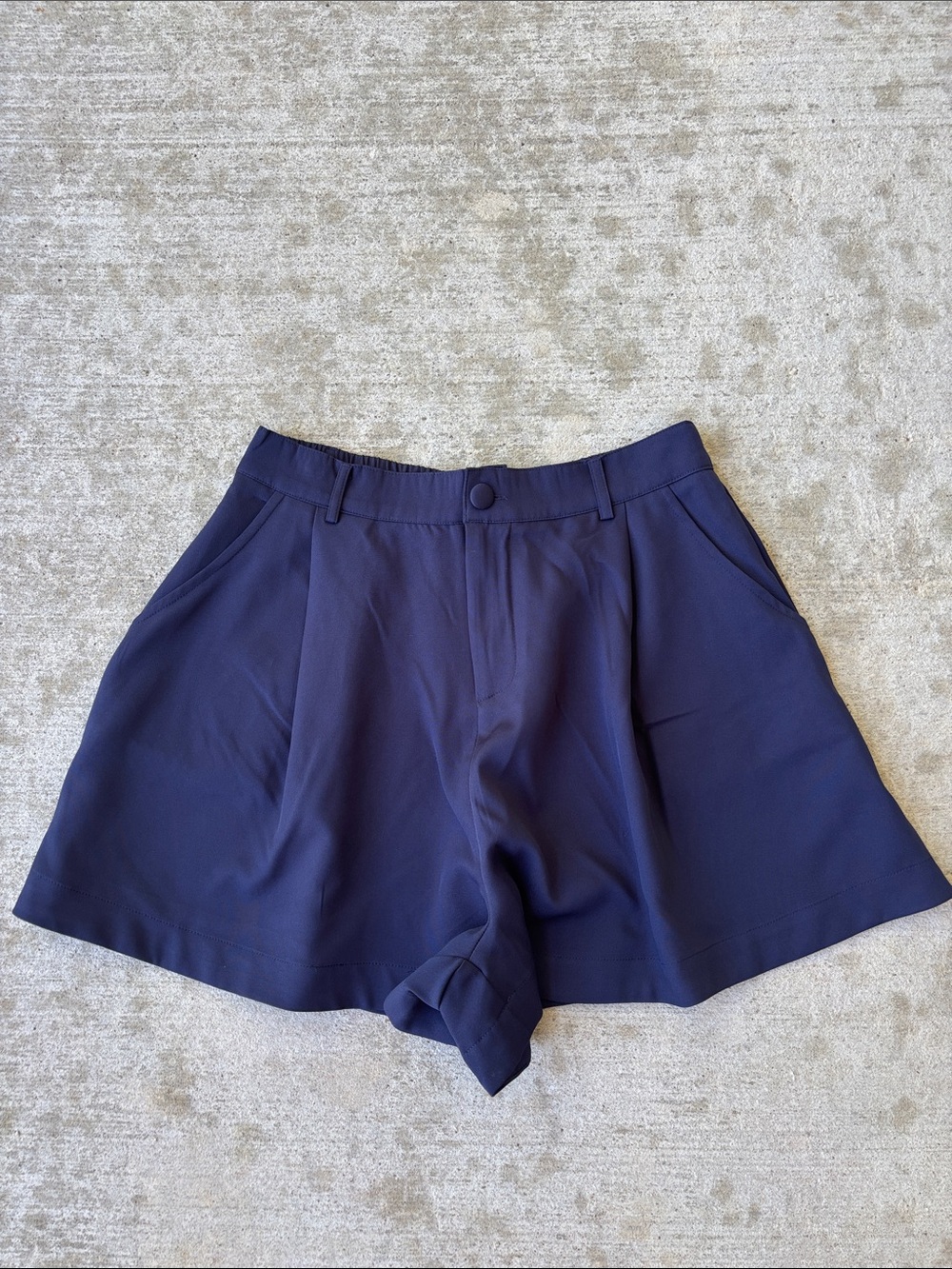 APRICOT Navy High-Waist Wide Leg Tailored Shorts - Picture 2 of 13